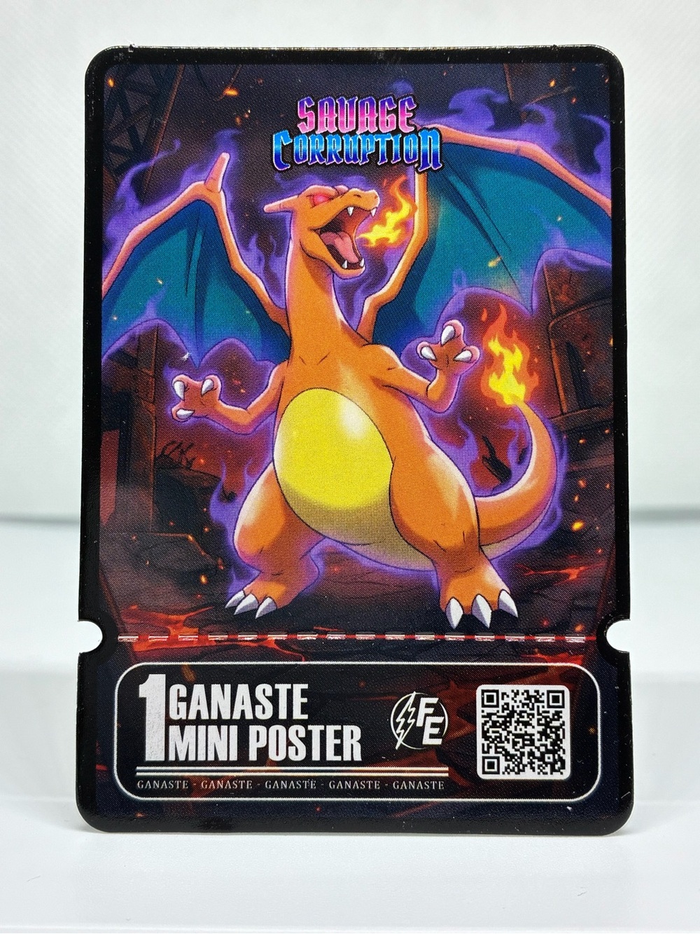 CHARIZARD - 1 GANASTE MINI POSTER - SAVAGE CORRUPTION FLASH EDITION 2026